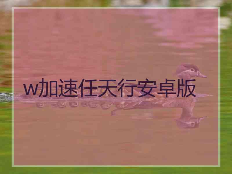 w加速任天行安卓版