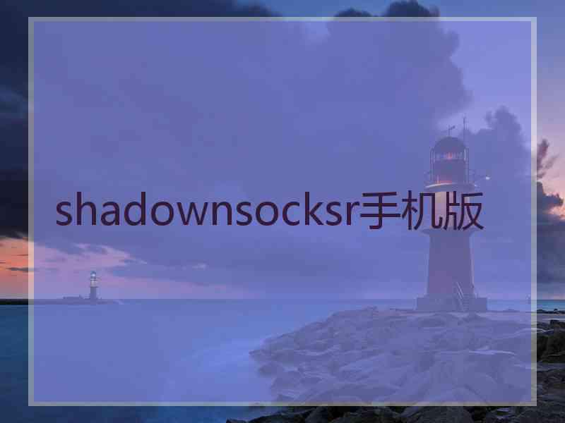 shadownsocksr手机版