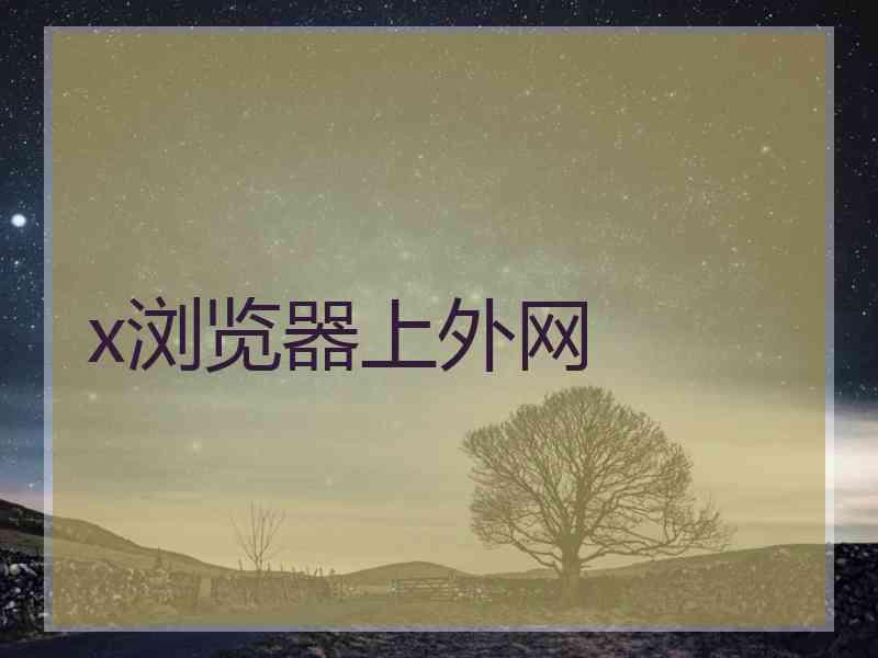 x浏览器上外网