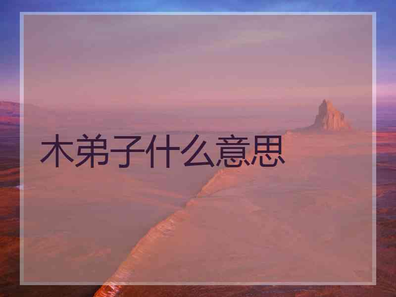 木弟子什么意思