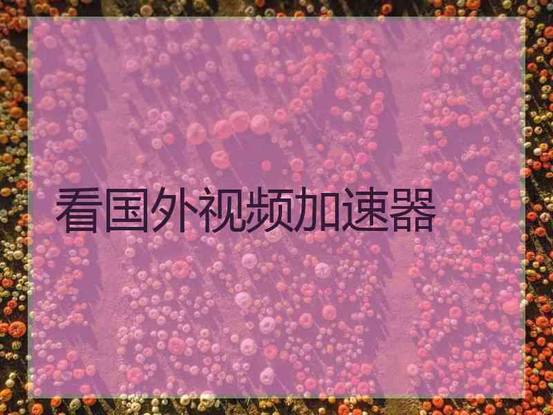 看国外视频加速器