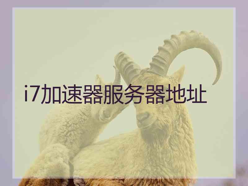 i7加速器服务器地址