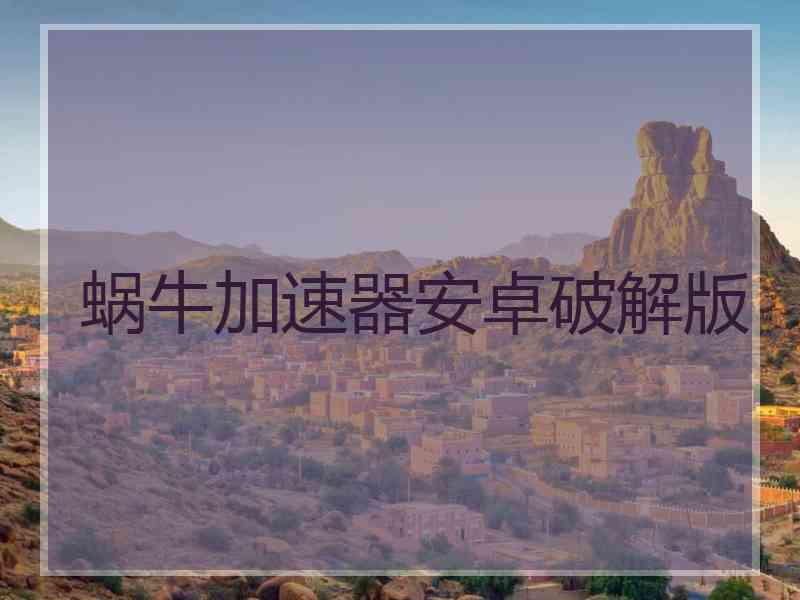 蜗牛加速器安卓破解版