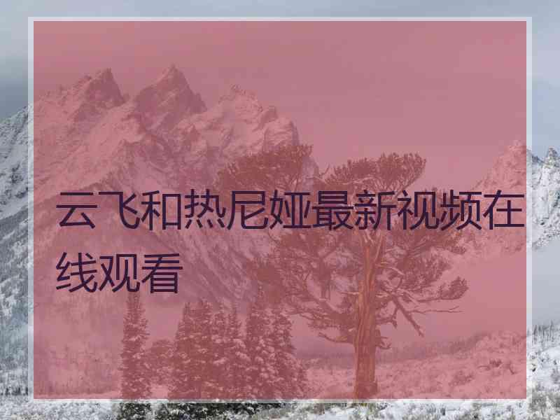 云飞和热尼娅最新视频在线观看