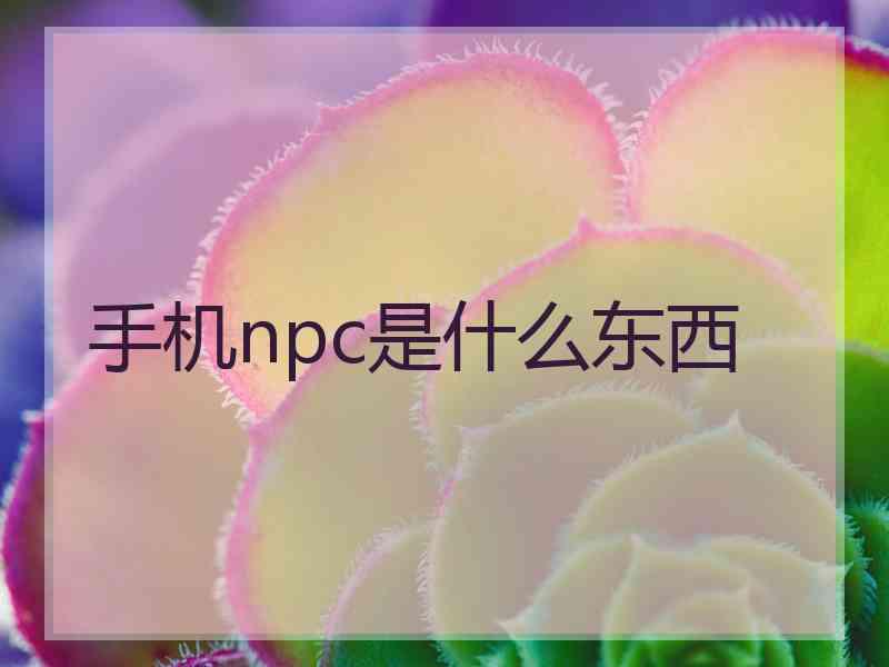 手机npc是什么东西