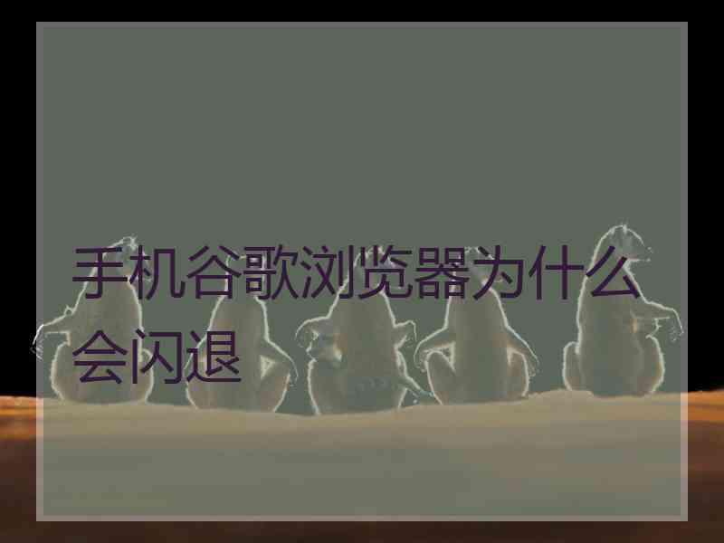 手机谷歌浏览器为什么会闪退
