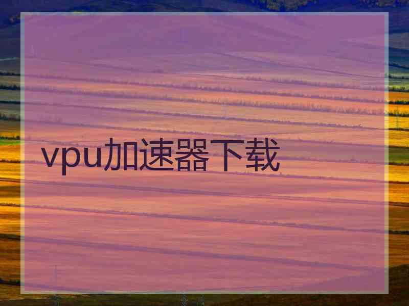 vpu加速器下载