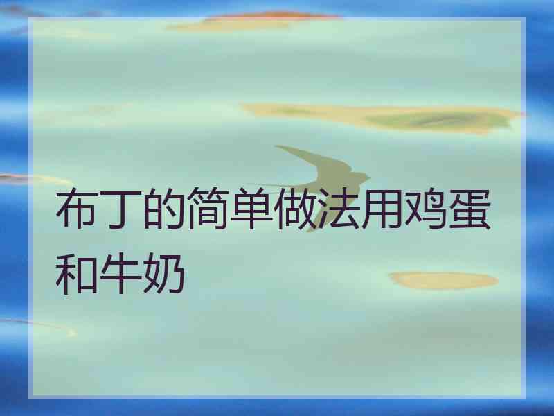 布丁的简单做法用鸡蛋和牛奶