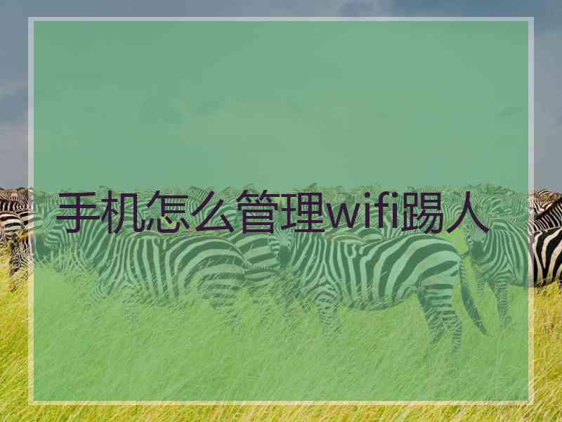 手机怎么管理wifi踢人