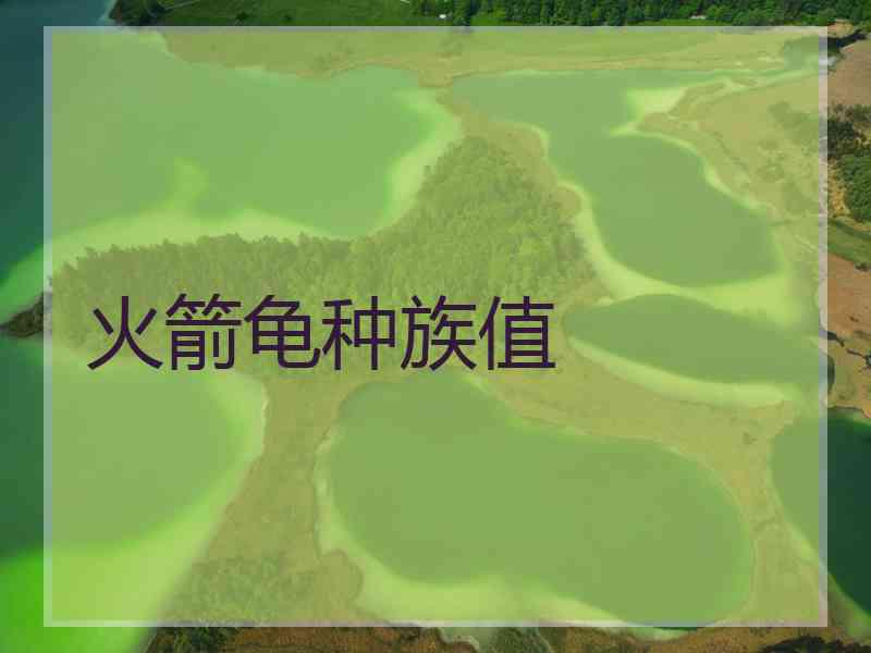 火箭龟种族值