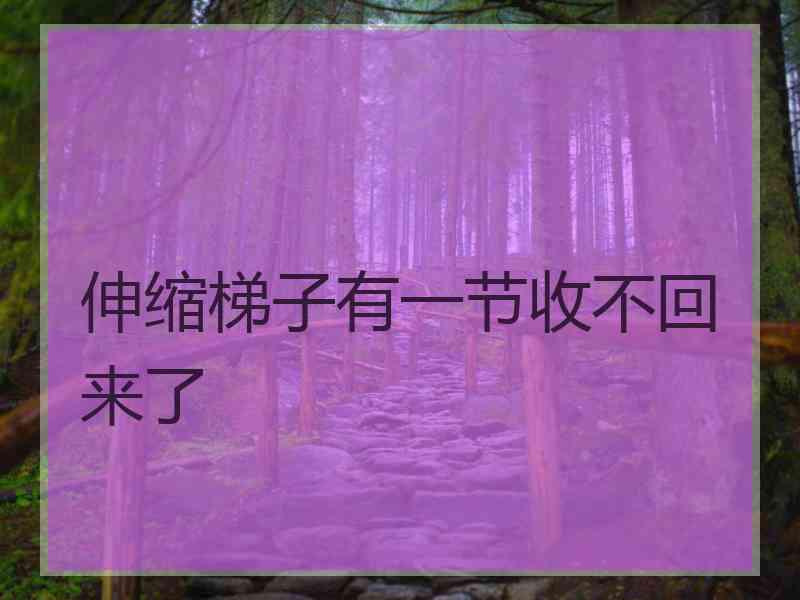 伸缩梯子有一节收不回来了