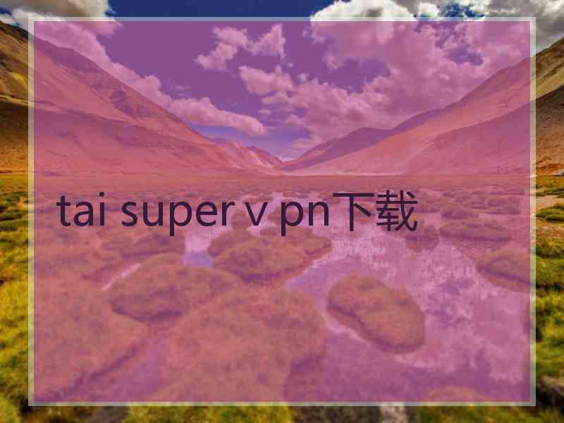 tai superⅴpn下载