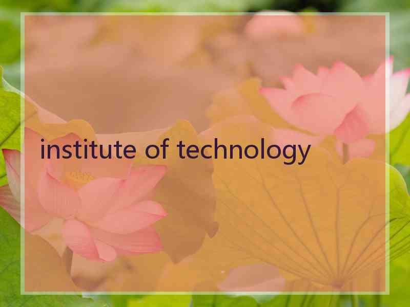 institute of technology
