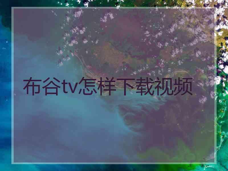 布谷tv怎样下载视频