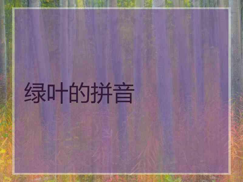 绿叶的拼音