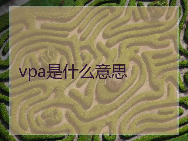 vpa是什么意思