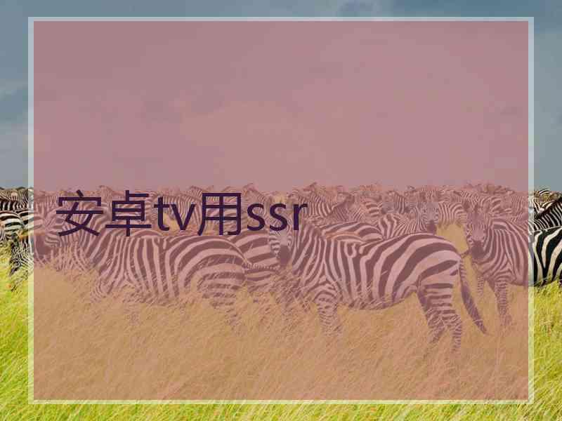 安卓tv用ssr