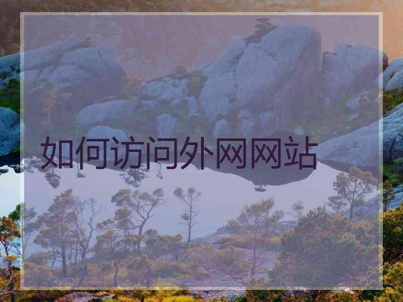 如何访问外网网站