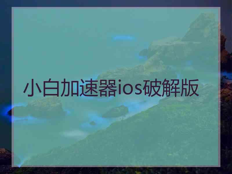 小白加速器ios破解版