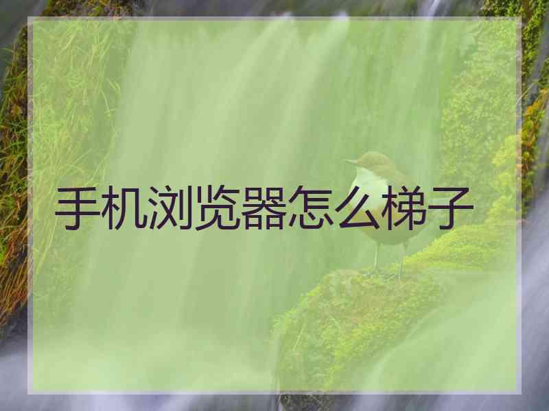 手机浏览器怎么梯子
