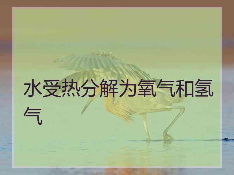 水受热分解为氧气和氢气