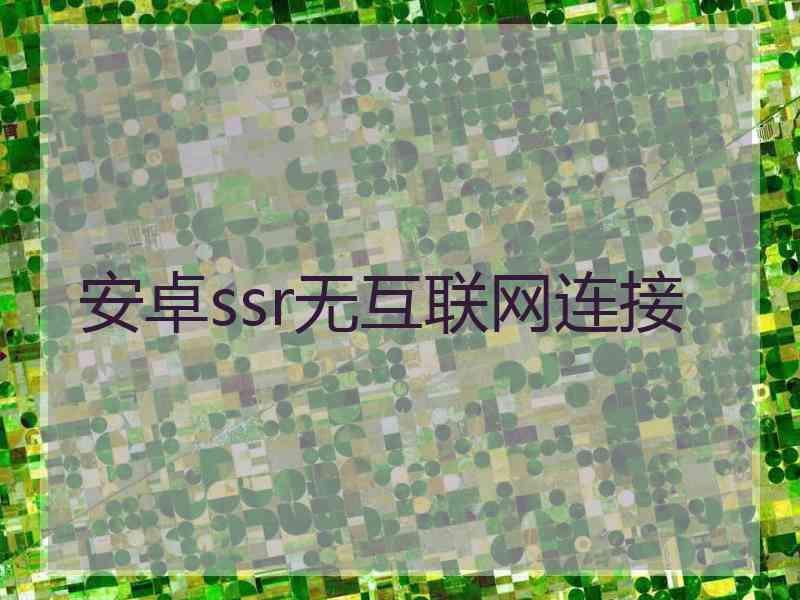 安卓ssr无互联网连接