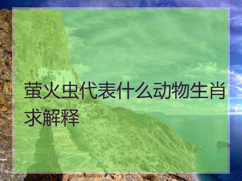 萤火虫代表什么动物生肖求解释