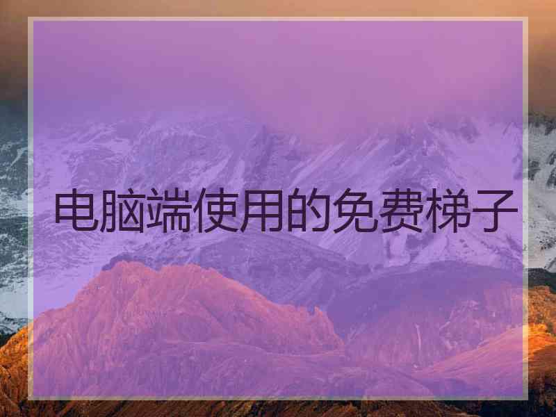 电脑端使用的免费梯子
