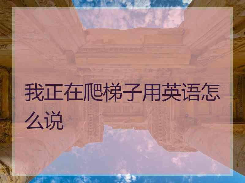 我正在爬梯子用英语怎么说