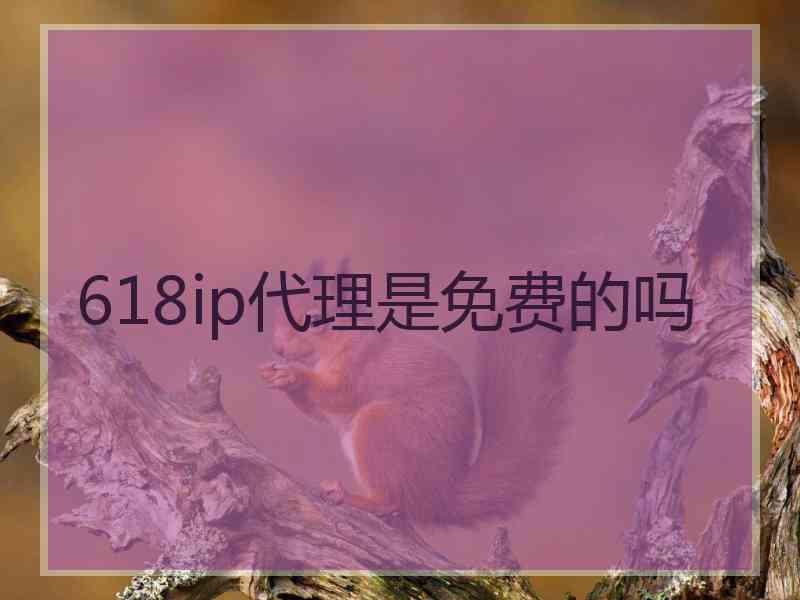 618ip代理是免费的吗