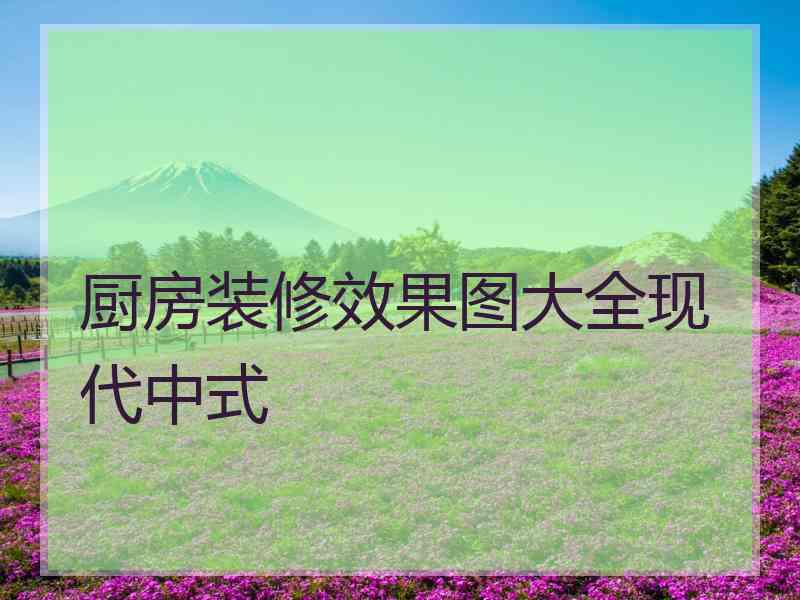 厨房装修效果图大全现代中式