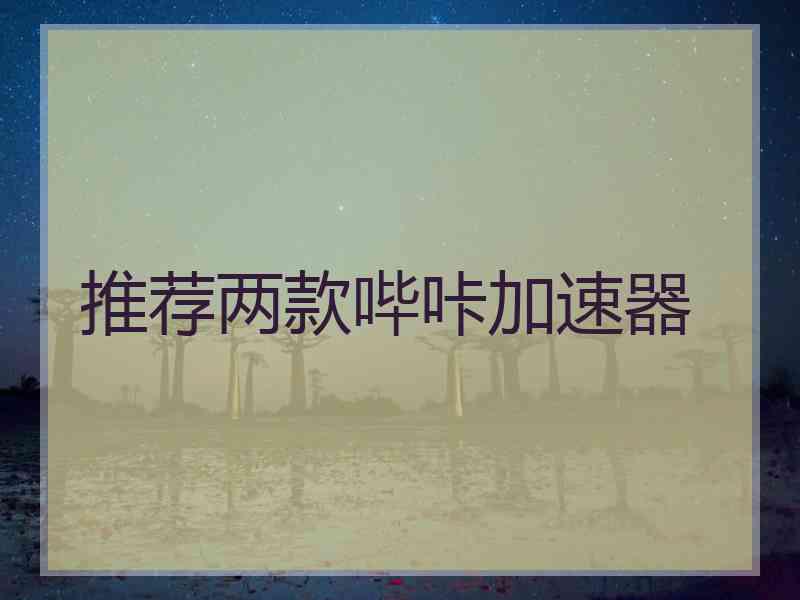 推荐两款哔咔加速器