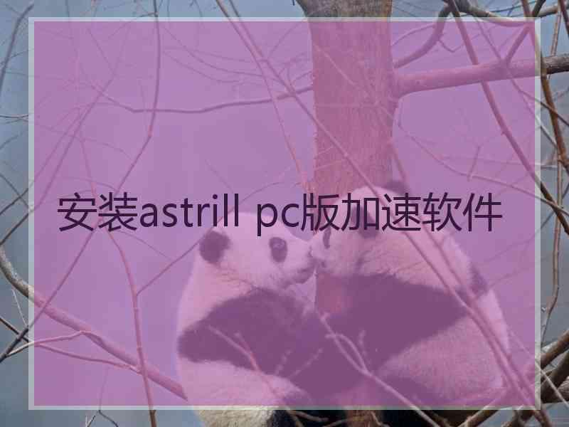 安装astrill pc版加速软件