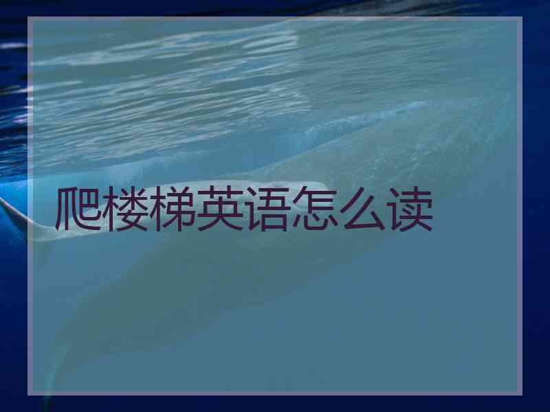 爬楼梯英语怎么读