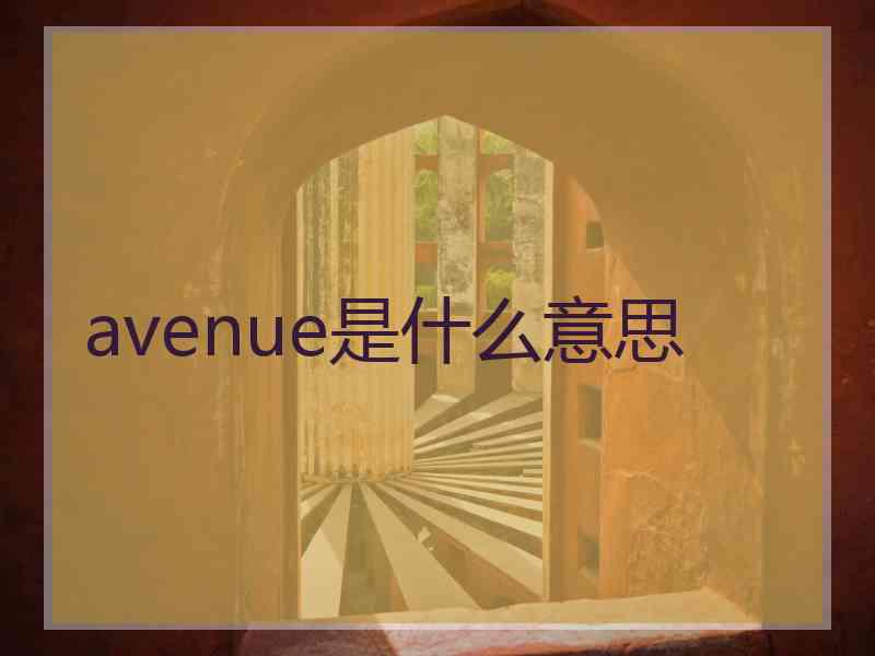 avenue是什么意思
