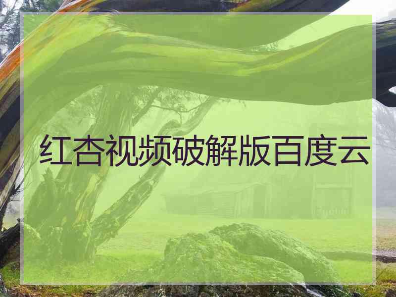 红杏视频破解版百度云