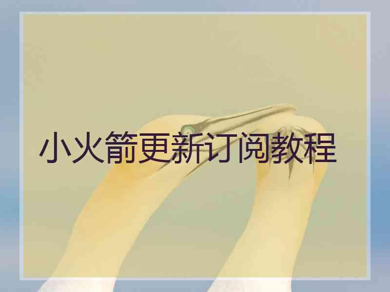 小火箭更新订阅教程