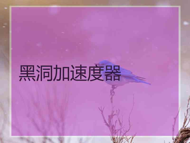 黑洞加速度器