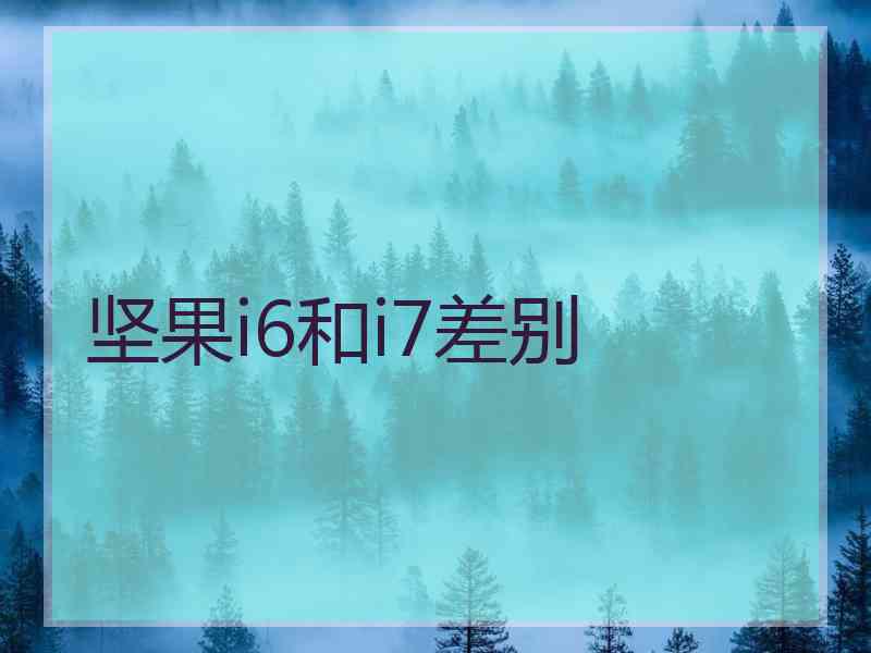 坚果i6和i7差别