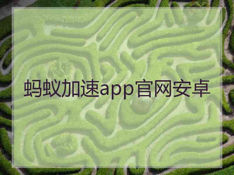 蚂蚁加速app官网安卓