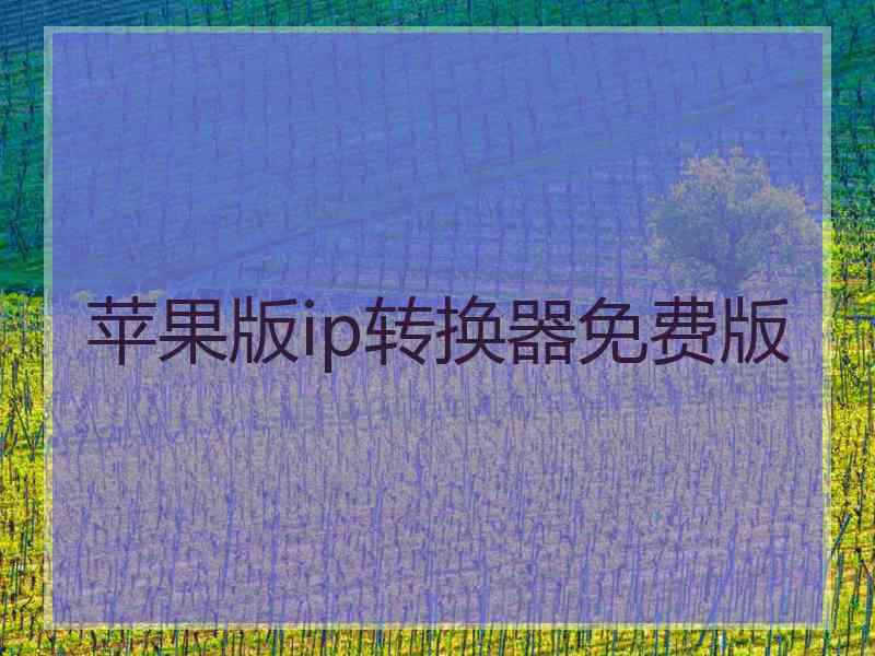苹果版ip转换器免费版