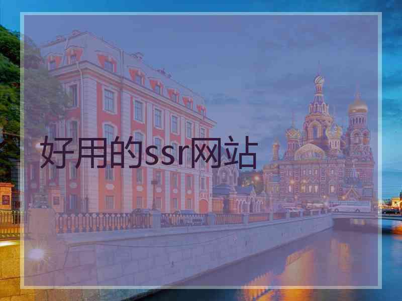 好用的ssr网站
