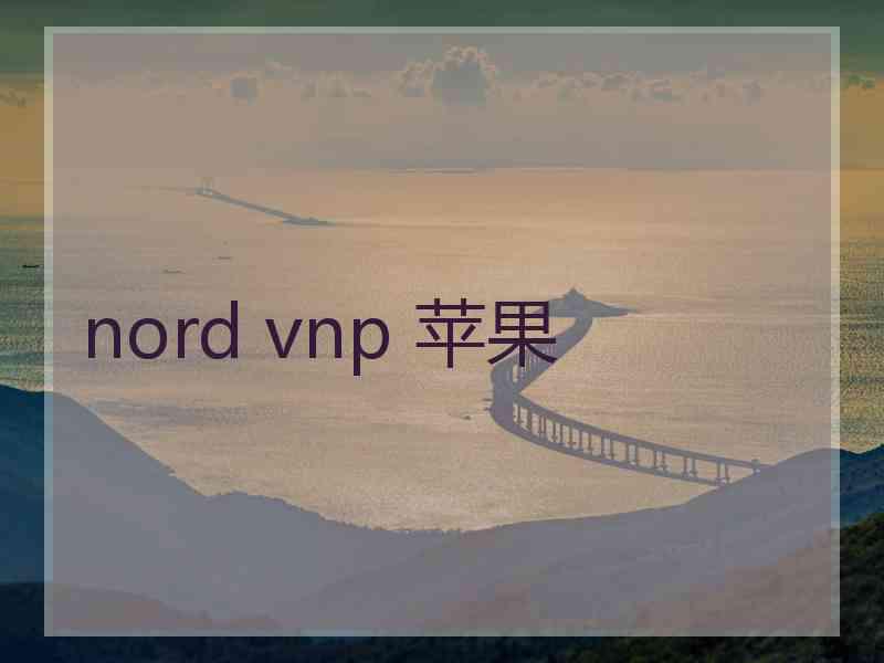 nord vnp 苹果
