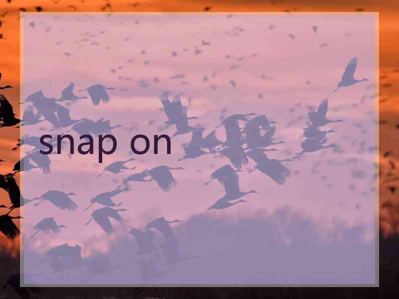 snap on