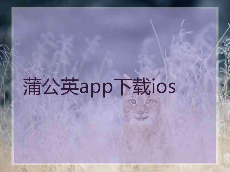 蒲公英app下载ios