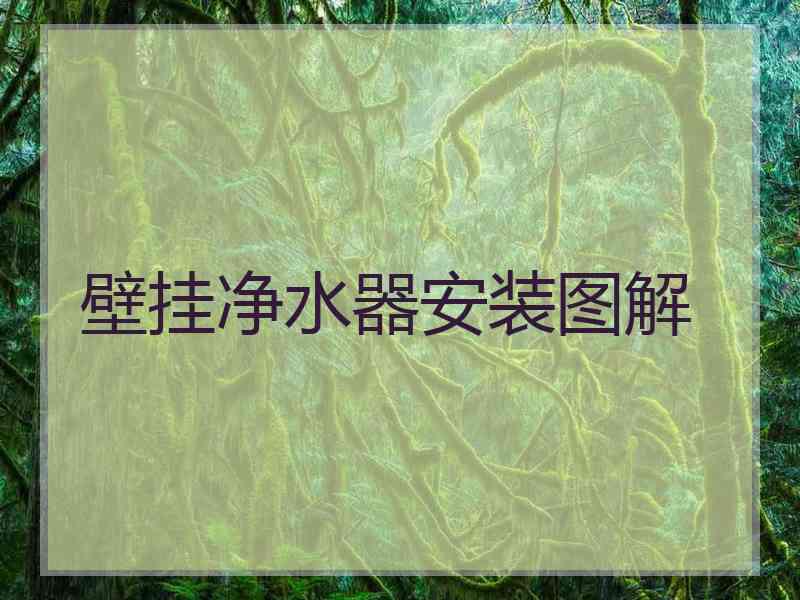 壁挂净水器安装图解