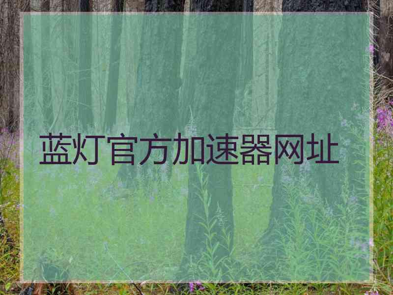 蓝灯官方加速器网址