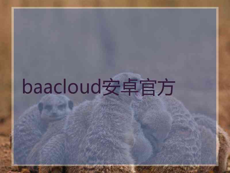 baacloud安卓官方
