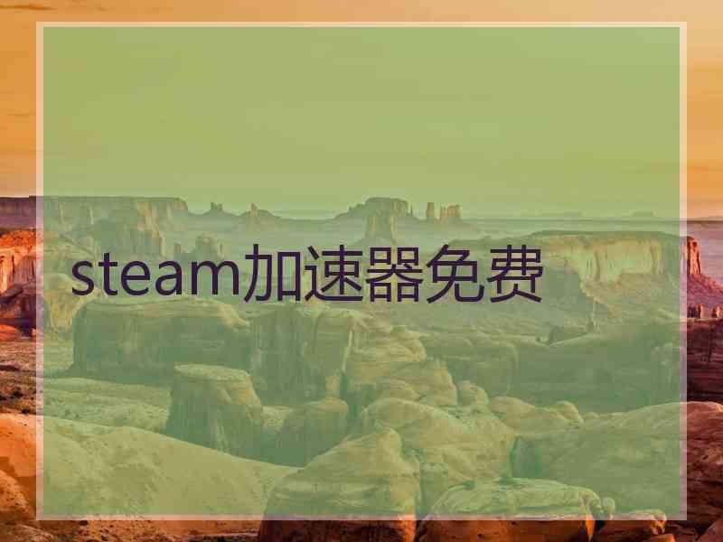 steam加速器免费
