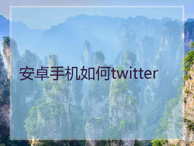 安卓手机如何twitter